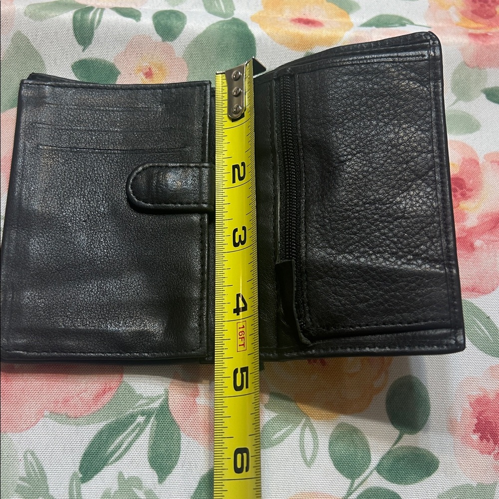 Black Leather Bifold Wallet butter soft broke in - Picture 7 of 8